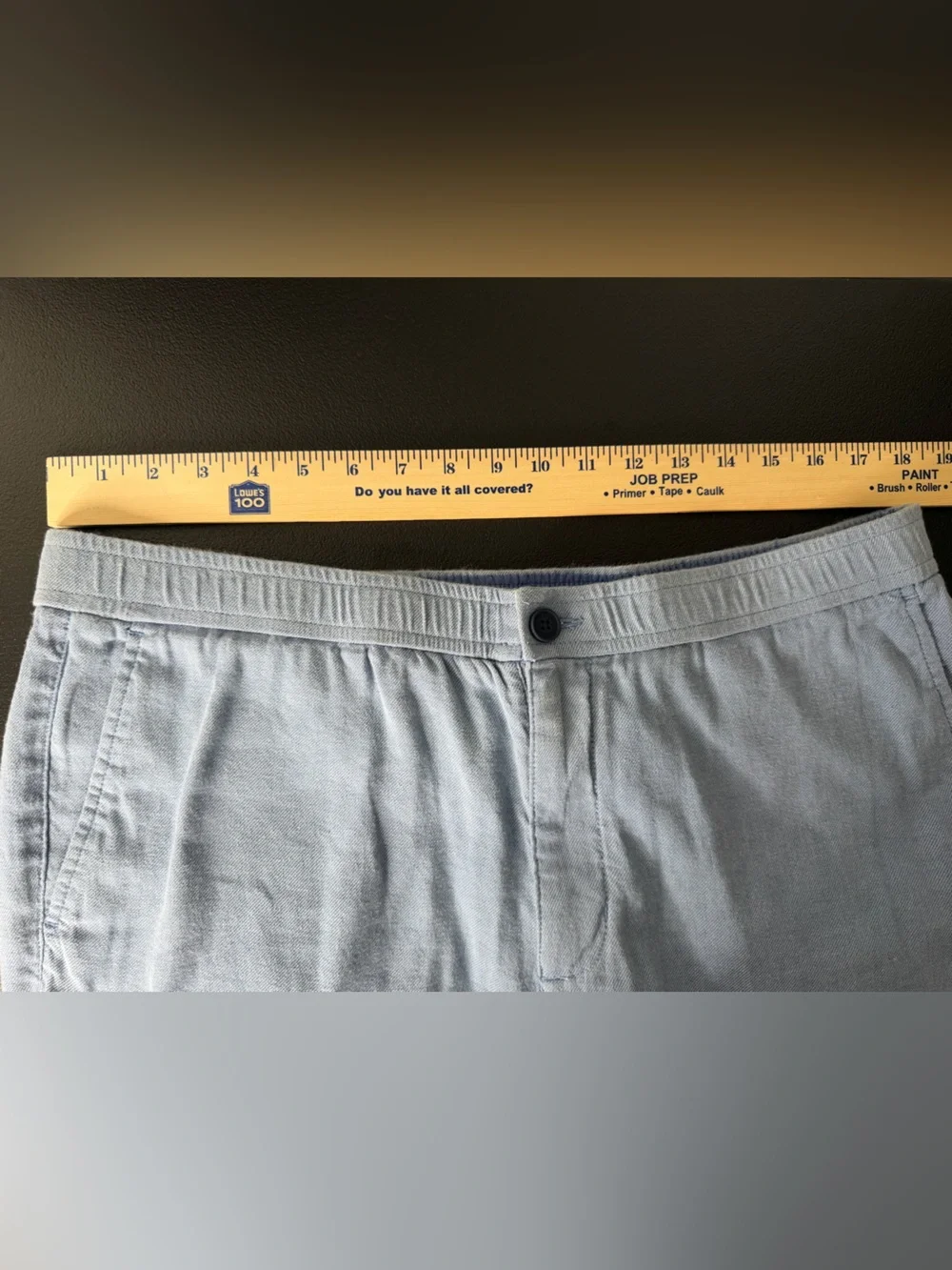 Tommy Bahama Men's XLx32 Linen Blend Pants Elastic Waist Blue Pockets Coastal